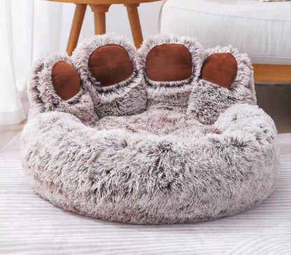 Paw Shaped Plush Dog Bed