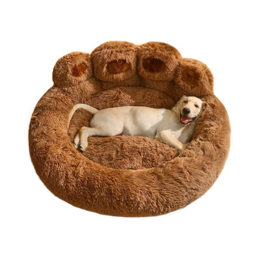 Paw Shaped Plush Dog Bed