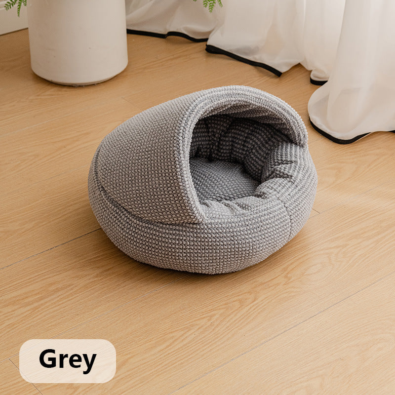 Semi Enclosed Cat Cave Bed