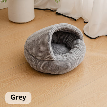 Semi Enclosed Cat Cave Bed