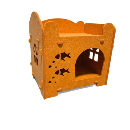 Two Tier Cat House Fish Cutouts