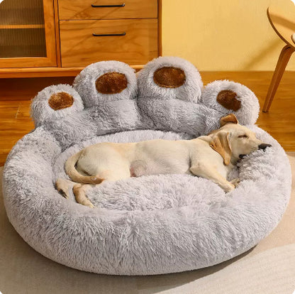 Paw Shaped Plush Dog Bed