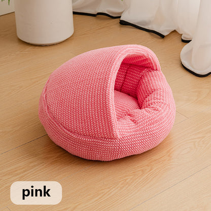 Semi Enclosed Cat Cave Bed