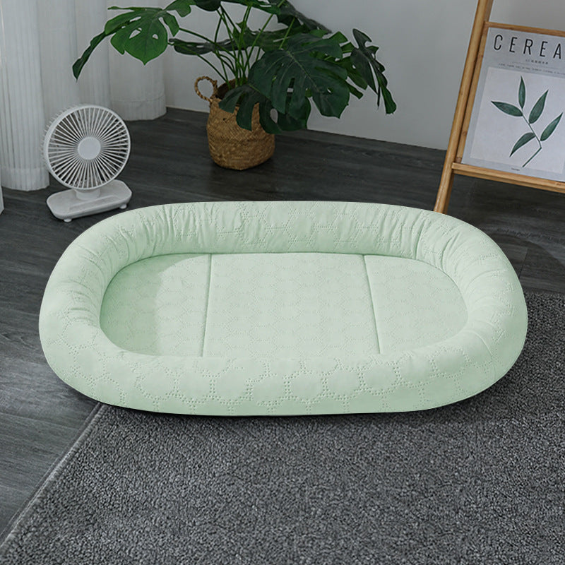 Quilted Oval Dog Bed