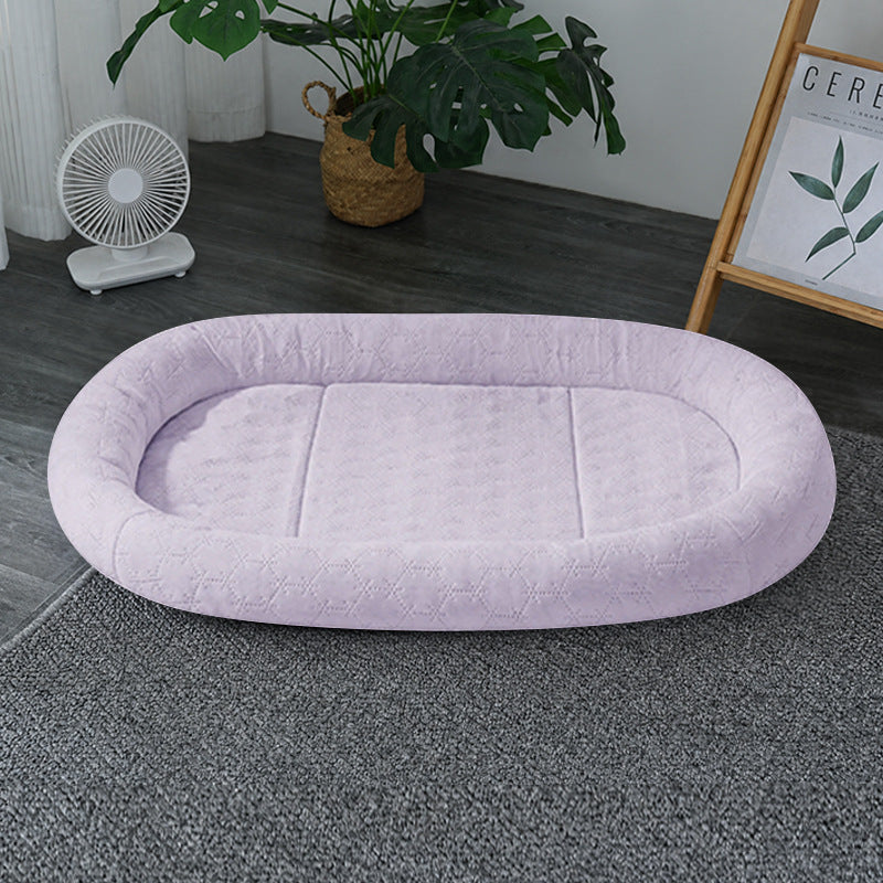 Quilted Oval Dog Bed