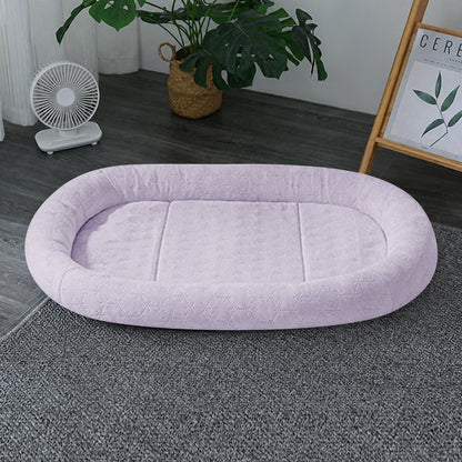 Quilted Oval Dog Bed