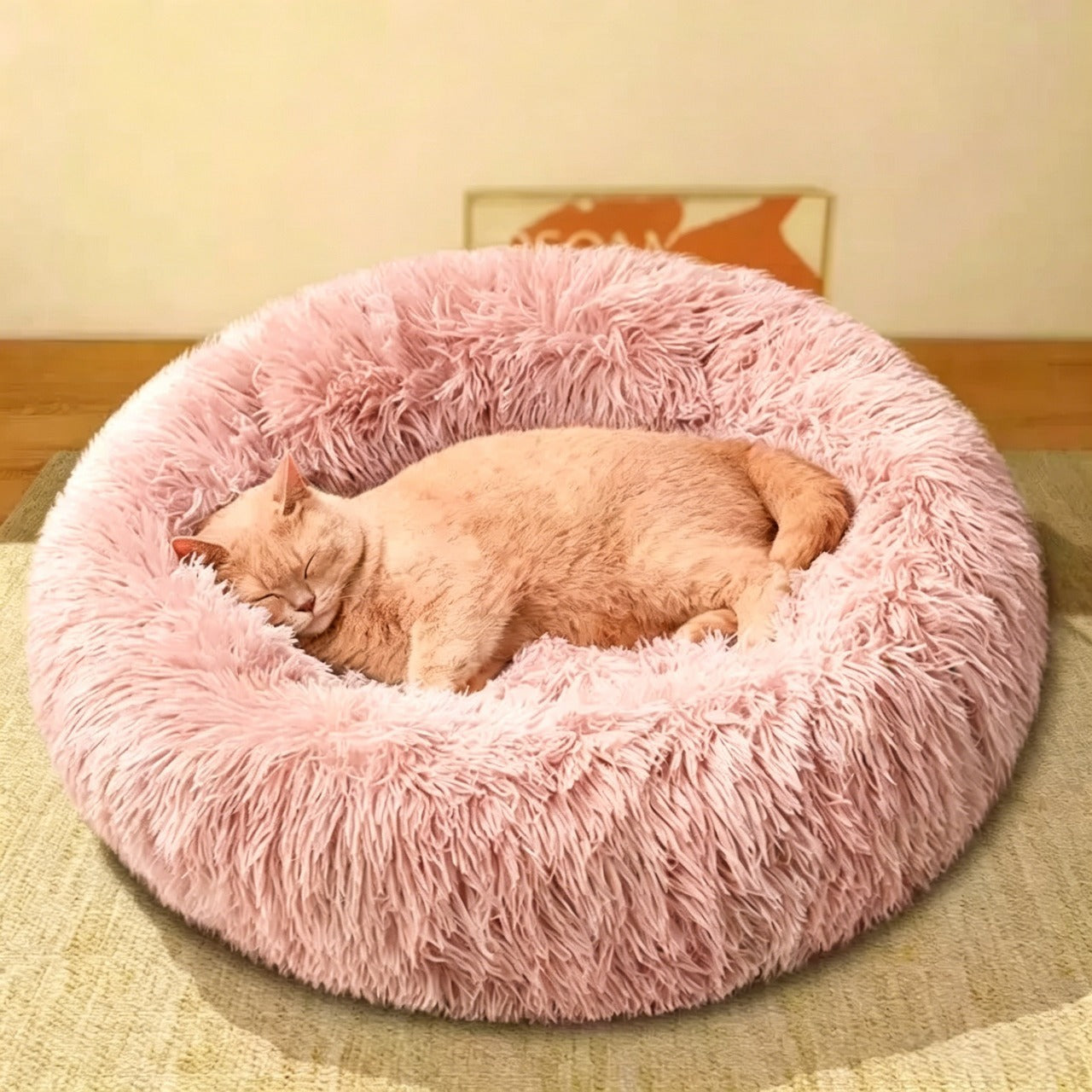 Round Plush Pet Bed
